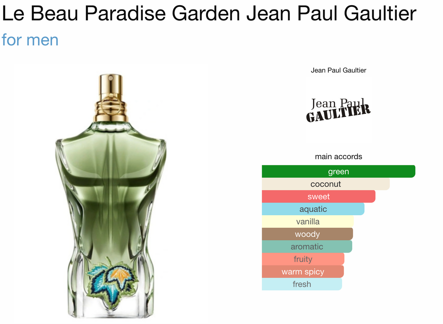 Jean Paul Gaultier paradise garden